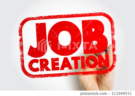 Job Creation text stamp, business concept background 111949551