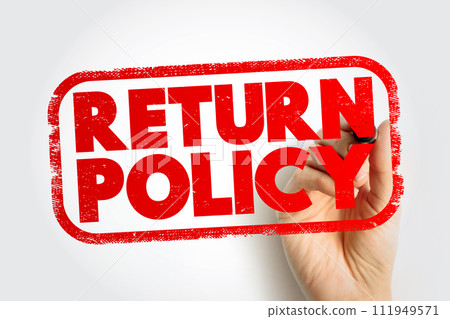Return Policy text stamp, concept background 111949571