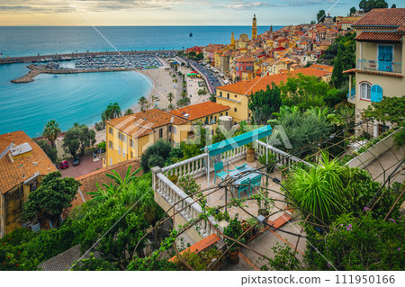 Beautiful courtyard with fantastic view, Menton, France 111950166