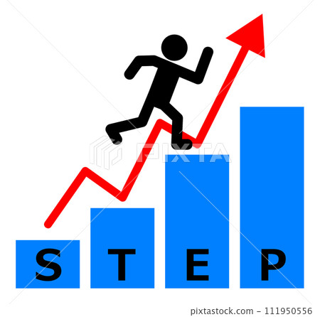 一個人努力提高水平和進步的插圖 111950556