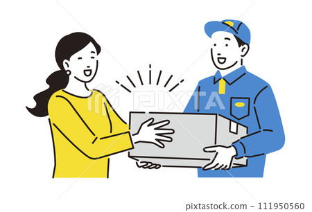 送貨員向顧客運送包裹 111950560
