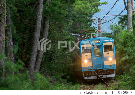 103 series 1500 series (revival JNR color) running through Niji no Matsubara 103 series 1500 series (revival JNR color) running through Niji no Matsubara 111950960
