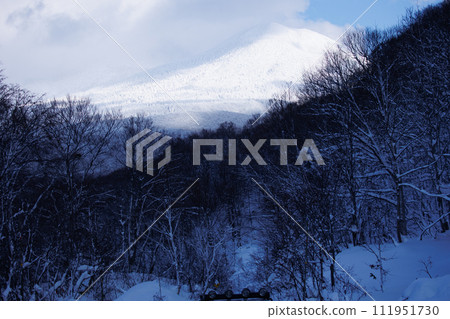 霜凍樹木和八甲田山（青森縣） 111951730