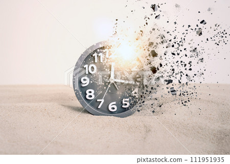 Concept of passing away, clock breaks down Concept of passing away, clock breaks down 111951935