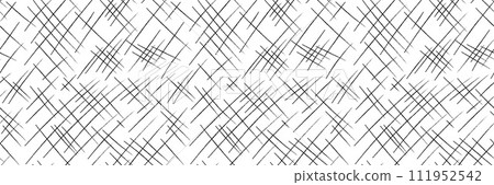 Crosshatch pattern. Seamless hand draw pattern. Simple crosshatch sketch. Crosshatch pattern. Seamless hand draw pattern. Simple crosshatch sketch. 111952542