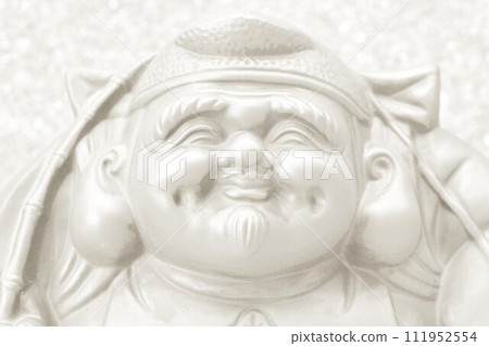 惠比壽天七福神的臉(白) 惠比壽天七福神的臉(白) 111952554