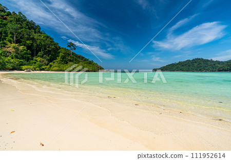 Tranquil Mai Ngam beach in beautiful day, Surin island national park, Phang Nga, Thailand, Tranquil Mai Ngam beach in beautiful day, Surin island national park, Phang Nga, Thailand, 111952614