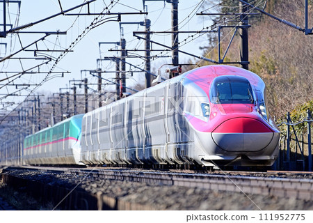 東北新幹線那須鹽原～新白川 JR東日本 E6系 Z8編組（秋田） 小町隼山彥 111952775