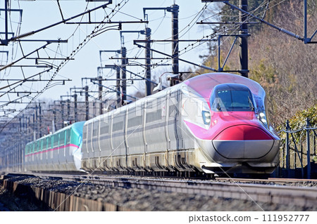 東北新幹線那須鹽原～新白川 JR東日本 E6系 Z22編組（秋田） 小町隼山彥 111952777