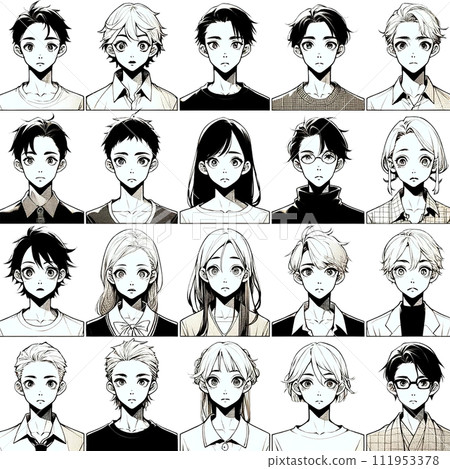 Manga, many characters Manga, many characters 111953378