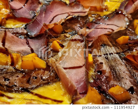 Gourmet roasted pork with squash and glaze Gourmet roasted pork with squash and glaze 111954927