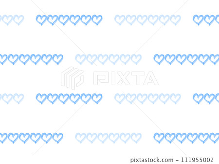 背景插圖與水彩藍色和淺藍色的心排列 背景插圖與水彩藍色和淺藍色的心排列 111955002