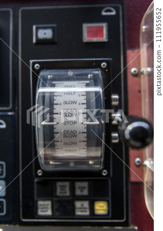 Ship's control device. Engine control from navigational bridge. Ship's control device. Engine control from navigational bridge. 111955652