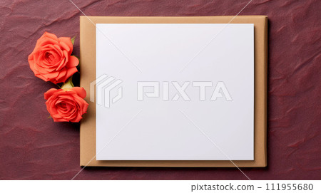 AI-generated content. Greeting Card Mockup with Copy Space 111955680