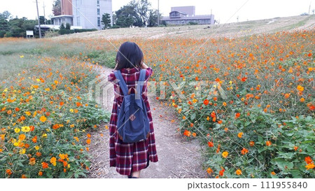 行走在宇宙田野中的女人 111955840