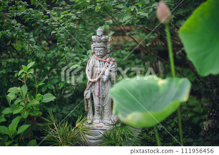 真言宗總寺高野山內的蓮花與佛像 真言宗總寺高野山內的蓮花與佛像 111956456