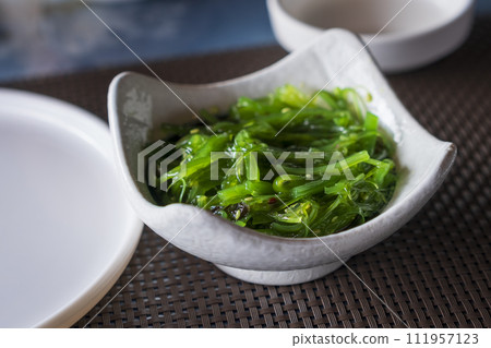 A bowl of Wakame seaweed salad A bowl of Wakame seaweed salad 111957123