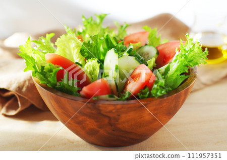 Lettuce and tomato salad Lettuce and tomato salad 111957351