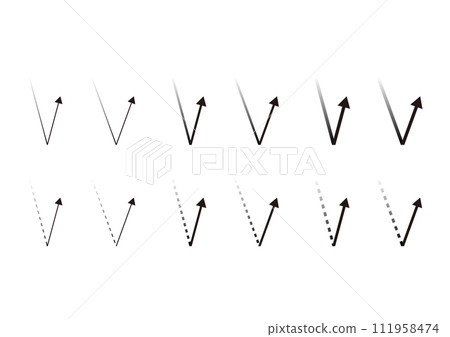 Set of reflective arrow materials Set of reflective arrow materials 111958474