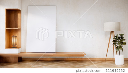 mock up poster frame in hipster interior japanese style. 111959232