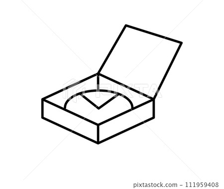 Delivery packaging vector icon. Cargo cardboard box icons. Carton package sign from line geometric shapes. 111959408