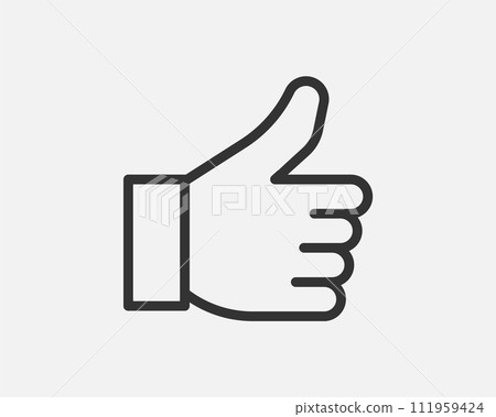 Hand Gesture Icon Line Simple Trendy Design. Hand Gesture Icon Line Simple Trendy Design. 111959424