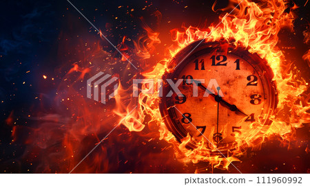 clock and fire 111960992