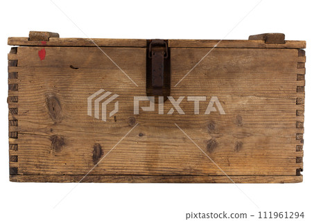 Antique army ammunition wooden crate. Antique army ammunition wooden crate. 111961294