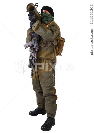 Insurgent fighter fire RPG rocket launcher 111961308