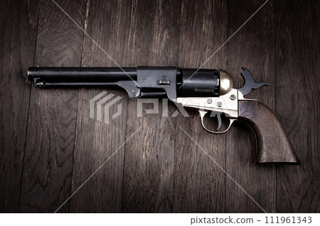 Old West gun. Percussion Army Revolver Old West gun. Percussion Army Revolver 111961343