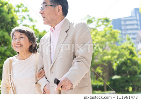 Cuddling senior couple Cuddling senior couple 111961478