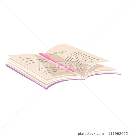 notepad and pen color vector illustration notepad and pen color vector illustration 111962035