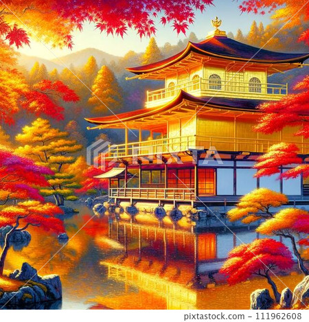Autumn colors of Kinkakuji Temple Autumn colors of Kinkakuji Temple 111962608