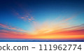 Abstract gradient sunrise in the sky with cloud and blue mix orange natural background. 111962774