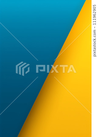 A modern minimal abstract background with blue and yellow lines 111962905