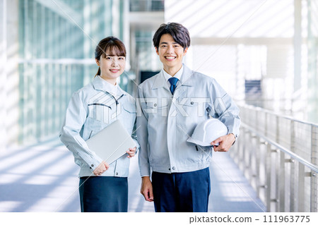 Men and women business factory Men and women business factory 111963775