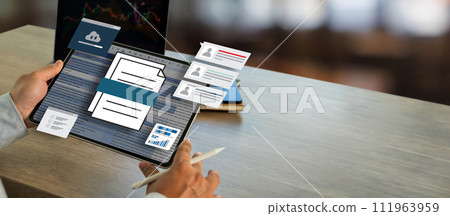 businessman working with data and graphs in spreadsheet documents for online analysis Microsoft Excel project dashboard accounting digital businessman working with data and graphs in spreadsheet documents for online analysis Microsoft Excel project dashboard accounting digital 111963959