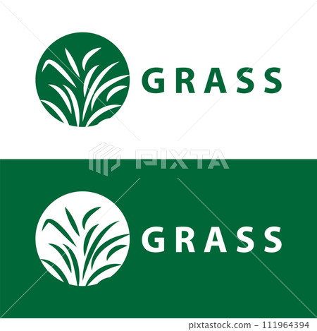 Farm illustration green grass logo design simple natural grass vector template Farm illustration green grass logo design simple natural grass vector template 111964394