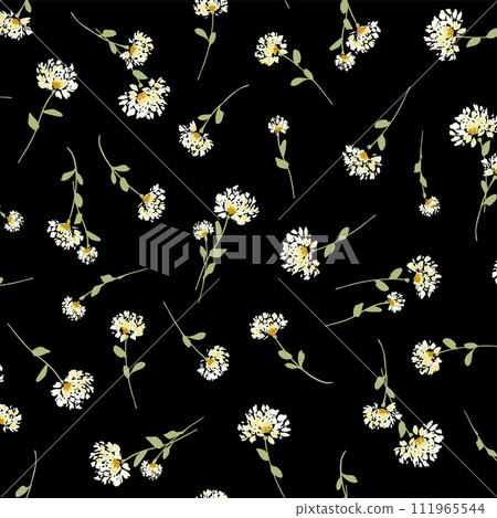 Abstract and cute floral pattern perfect for textiles, 111965544