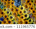 Sunflower flower hand water 111965776