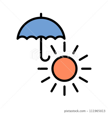 可編輯的天氣圖標 111965813