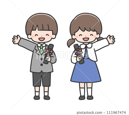 畢業典禮男孩和女孩 畢業典禮男孩和女孩 111967474