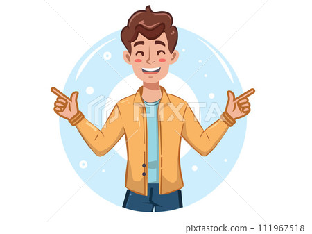 A confident man, a smiling smile on his face shows pride and self-confidence, promoting a positive self-image. A confident man, a smiling smile on his face shows pride and self-confidence, promoting a positive self-image. 111967518