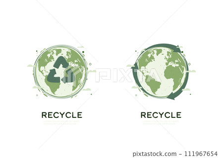 Recycle symbol The concept of Green Energy, Ecology and environment sustainable development. Vector illustration. 111967654