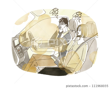 Men and women concerned about the smell inside their cars 111968035