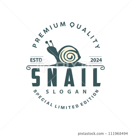 Snail logo design silhouette slow nature animal illustration simple vector snail product brand inspiration Snail logo design silhouette slow nature animal illustration simple vector snail product brand inspiration 111968494
