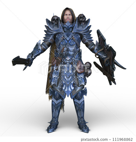 knight in skeleton costume 111968862