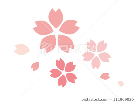 Cute cherry blossom motif decoration 111969020