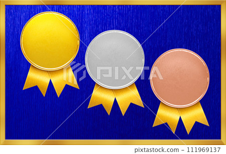 Bronze, Silver, Gold Medal. Champion Winner's Medal Bronze, Silver and Gold medals for the first prize 111969137