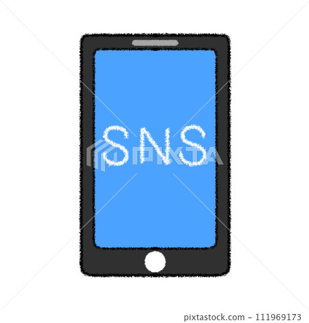 Crayon illustration of smartphone 111969173